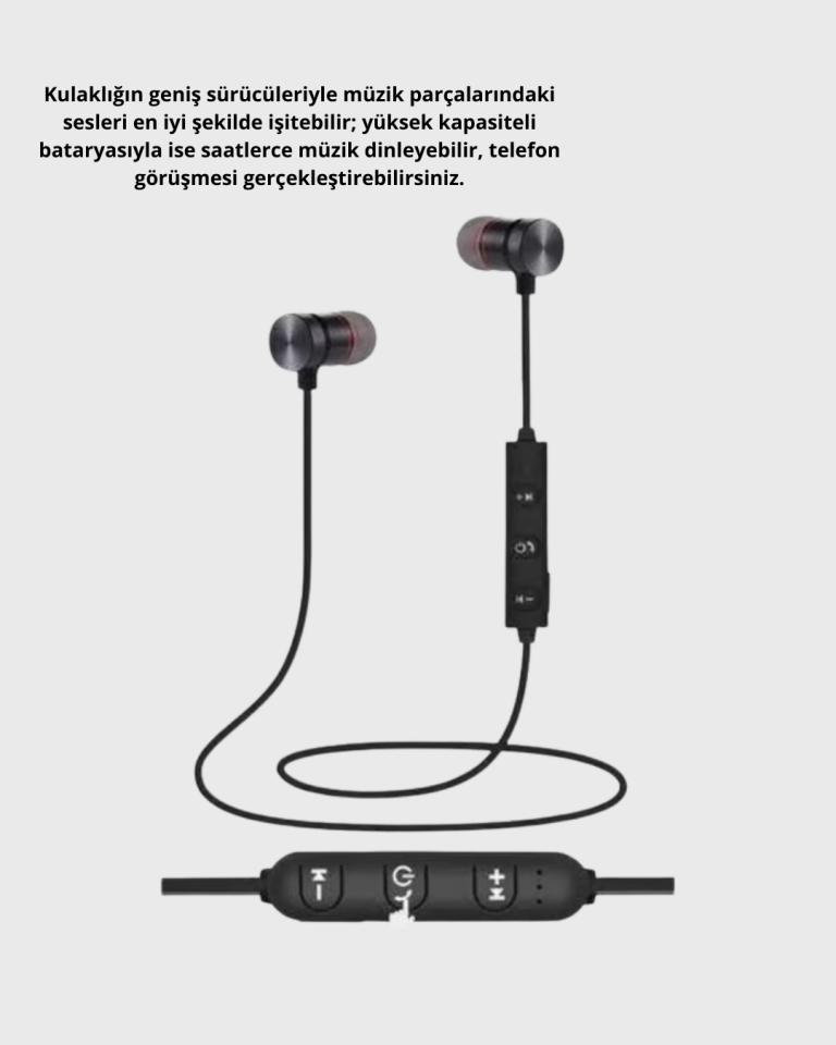 Spor Bileklik + Kablosuz Bluetooth Kulaklık Fitness Seti