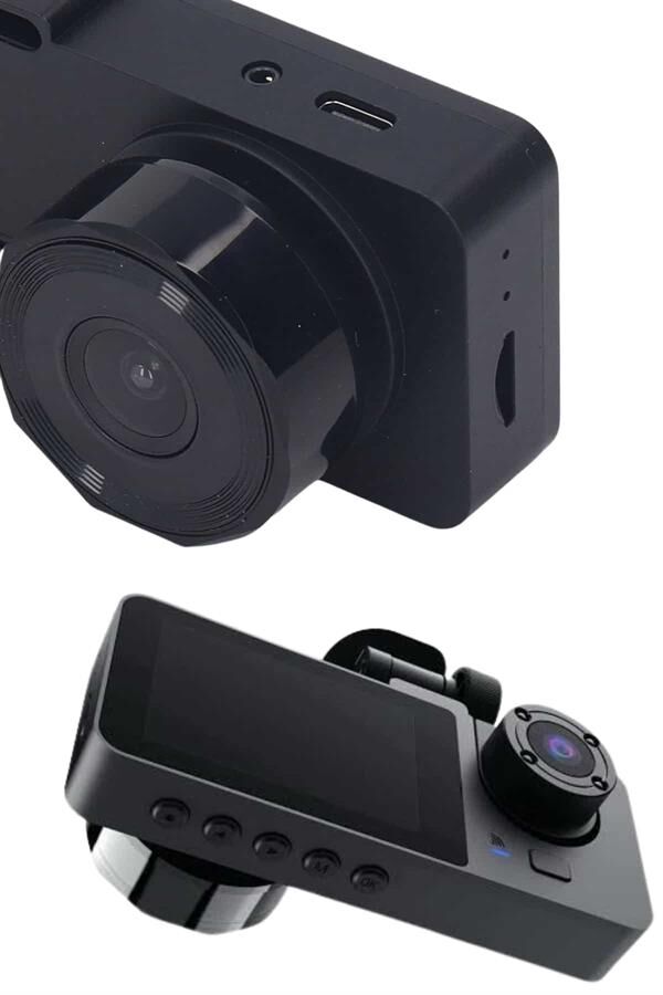 Araç İçi Dikiz Kamerası Sürüş Kaydedici 3 Lensli DVR Kamera