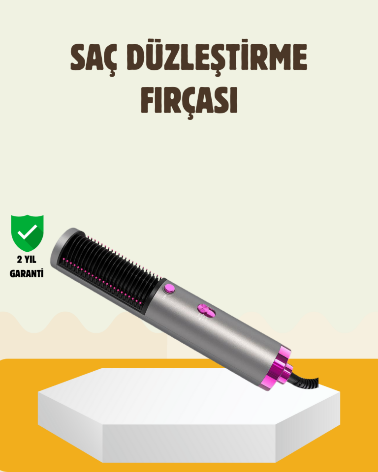 Ergonomik Tasarımlı Hafif ve Taşınabilir Sıcak Hava Fırçası