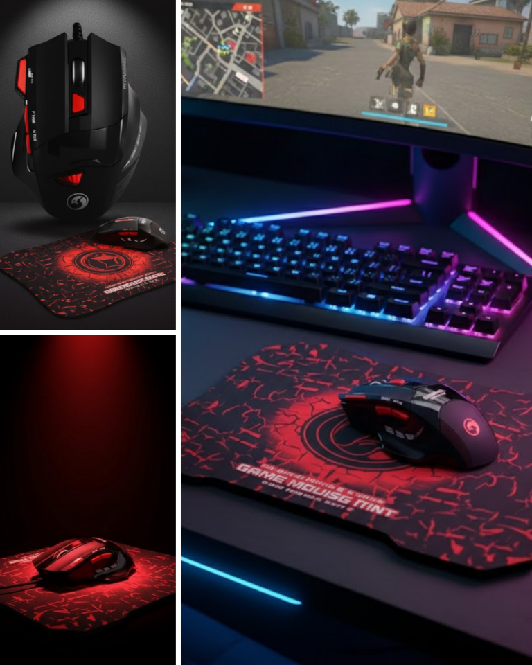 Ergonomik Gaming Mouse ve Mousepad 3 DPI Ayarlı LED Işıklı Tasarım