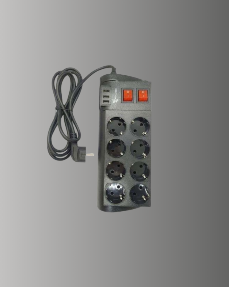 Termal Korumalı 8 Prizli 3 USB’li Uzatma Kablosu