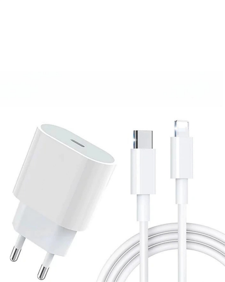 iPhone 14 13 12 11 8 Plus 7 Uyumlu 20W PD Hızlı Şarj Seti