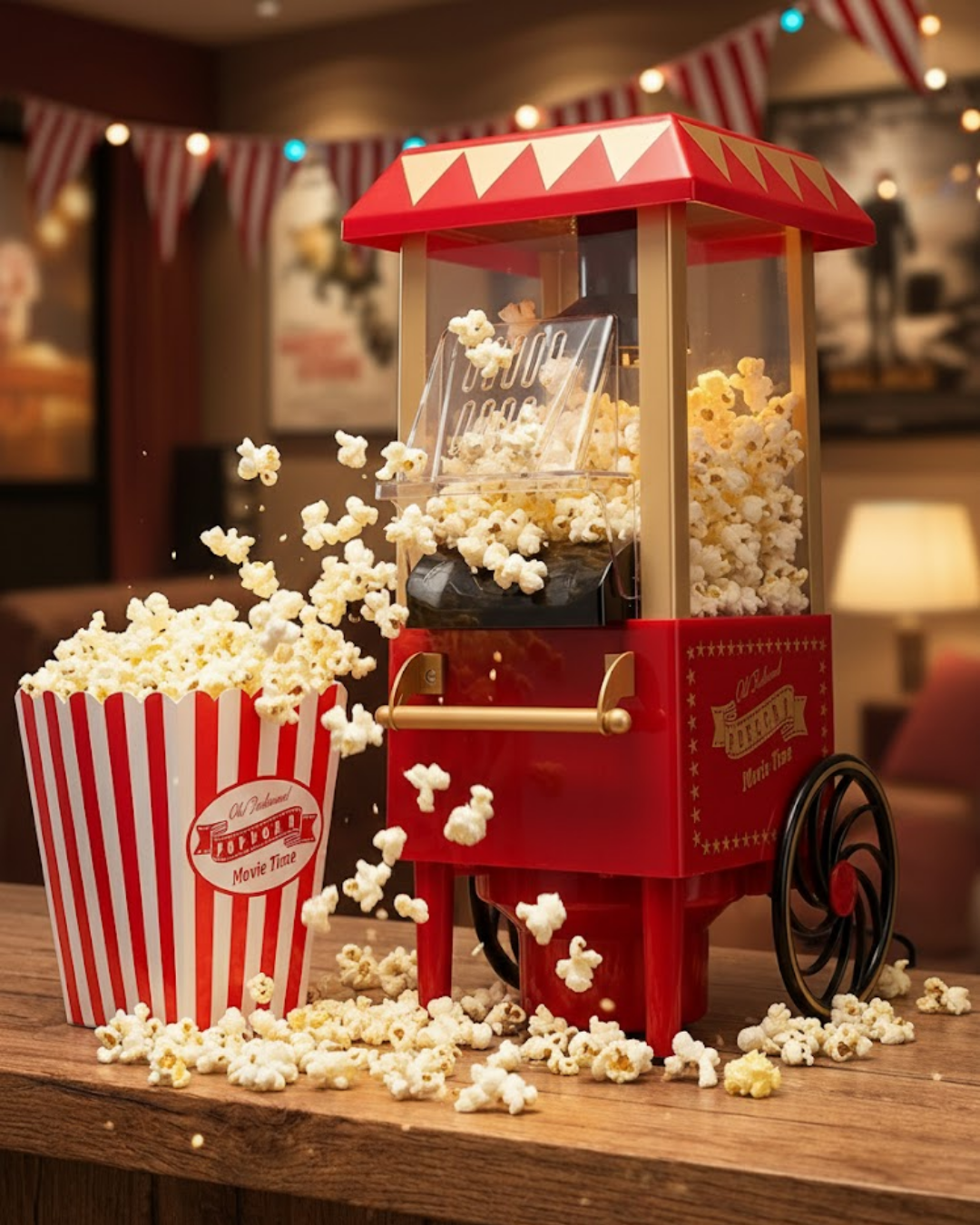 Sıcak Hava Teknolojili Yapışmaz Popcorn Makinesi